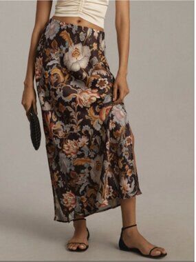 Anthropologie Tilda Maxi Silky Pull on Skirt size S